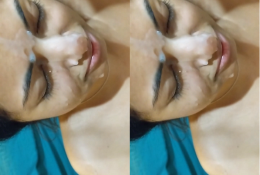 Fucking my Indian slut and cumming on her face hard Moaning