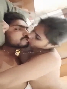 Village Cute Couple Enjoying In Hotel Room